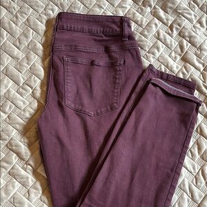 Maurices Burgundy Ankle Skinny Pants